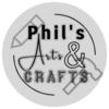 Phil's Arts And Crafts main logo - black and grey