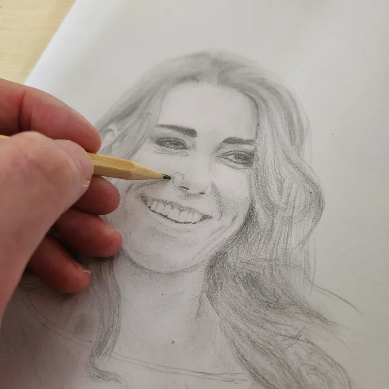Drawing in progress by the Bolton independent craftsman